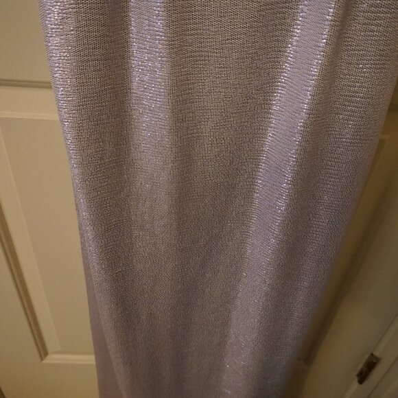 New Aidan Mattox Silver One Shoulder Formal Gown Size 2 - Picture 7 of 12